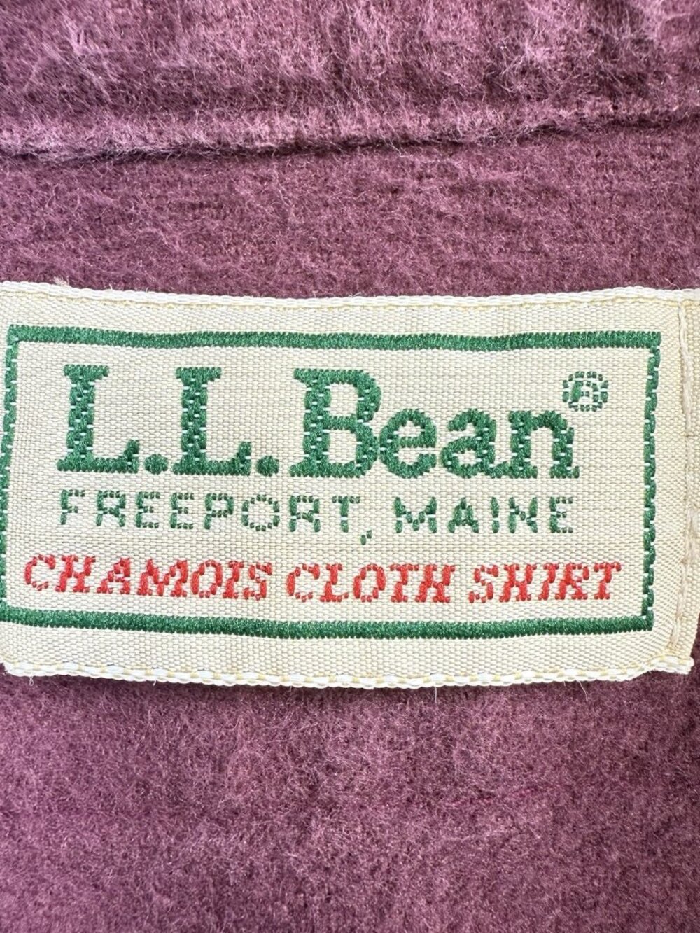 Vintage LL Bean Chamois Cloth Shirt Women’s 16 Burgundy Button Front USA 1993 - Picture 4 of 16